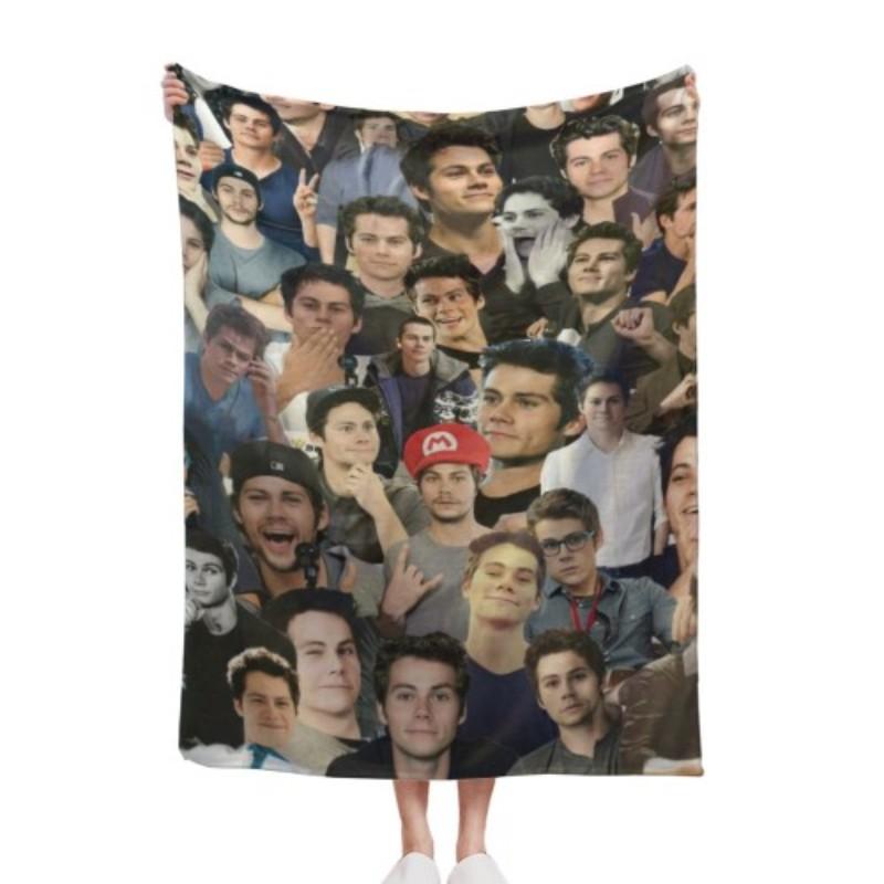Dylan O'brien Collage Fleece Blanket, Ultra Soft Micro Throw for Couch Sofa Bed, Fan Must-Have Cozy Blanket, Perfect for Home Comfort, Soft Warm Blanket