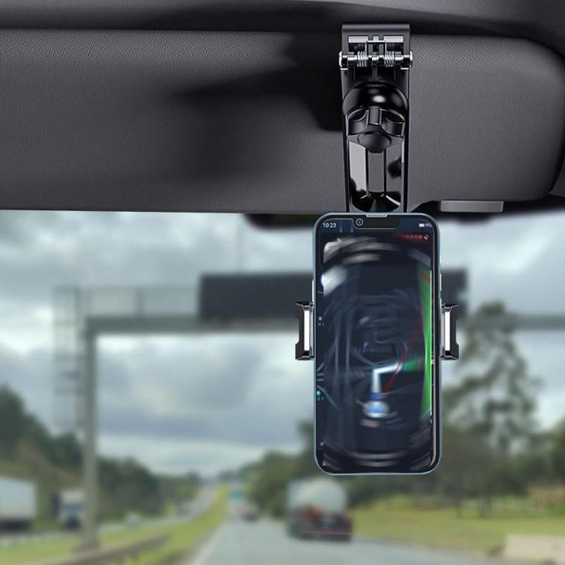 New 1080° Multi-Function Sun Visor, Universal 360 Degree Rotating Phone Holder, Rotatable and Retractable Car Holder for Any Scene, Car Phone Stand, Car Phone Mount