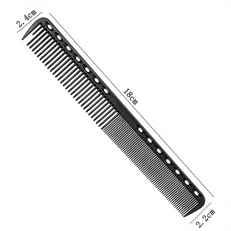 Hairdressing comb, hair stylist, hair clipper, colorful double headed wide dense tooth comb, carbon fiber comb, hollow comb, Comb Design, Hair Tool