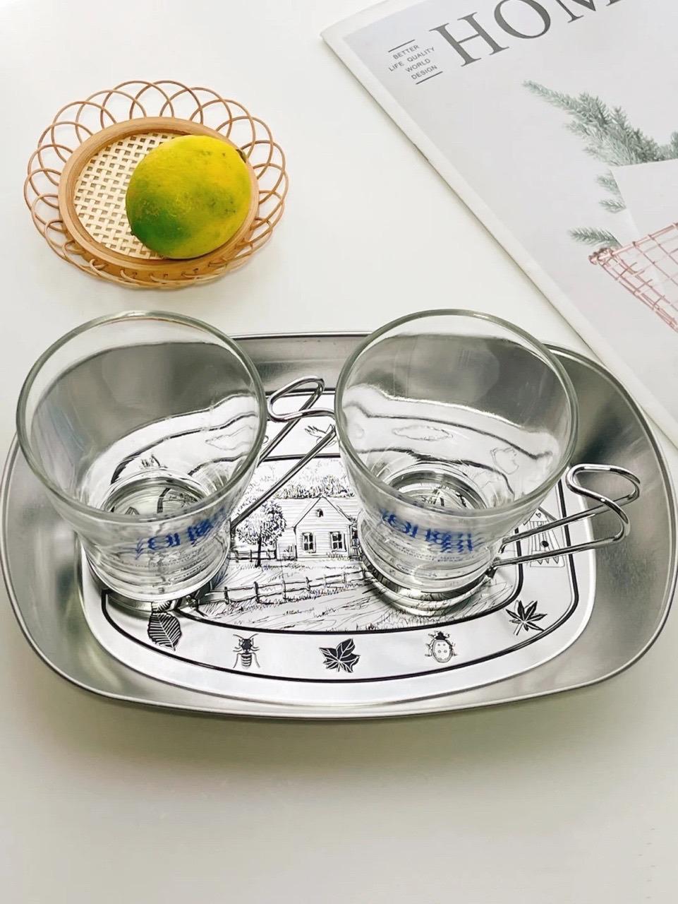 2pcs Serving Trays, Vintage Style Snack & Fruit Trays Set, Perfect for Home Decor, Coffee Table, Parties & Picnics