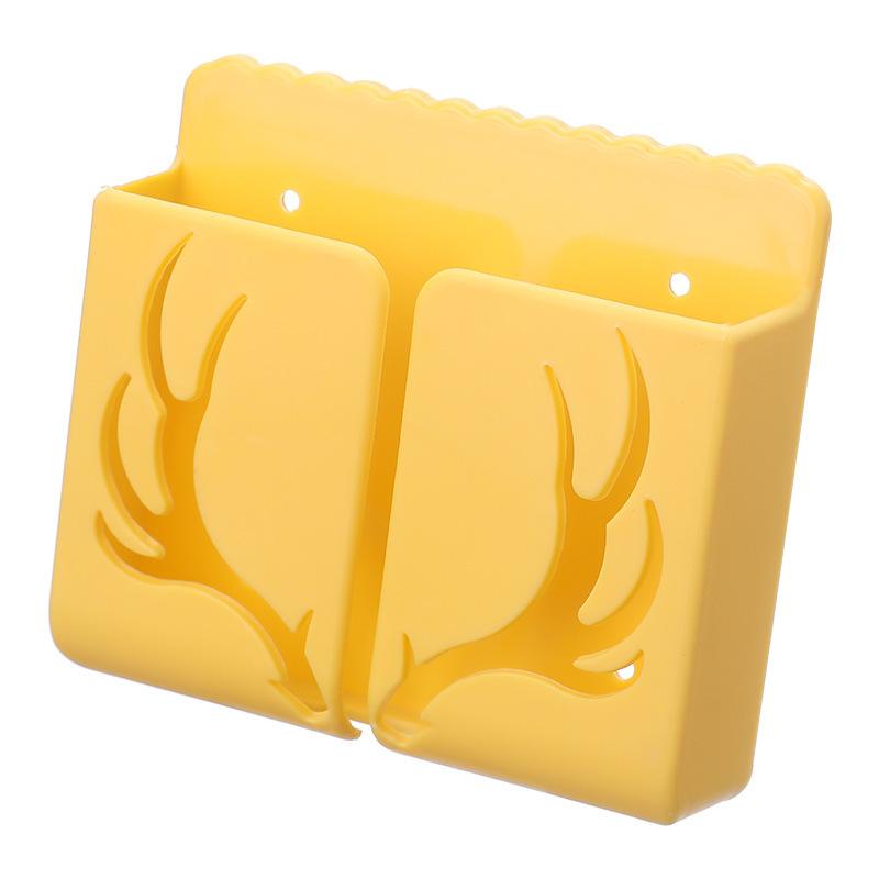 Wall-Mounted Remote Control Storage Box, Phone Charging Stand, Office Supplies Organizer, Convenient Hanging Compartment, 1pc