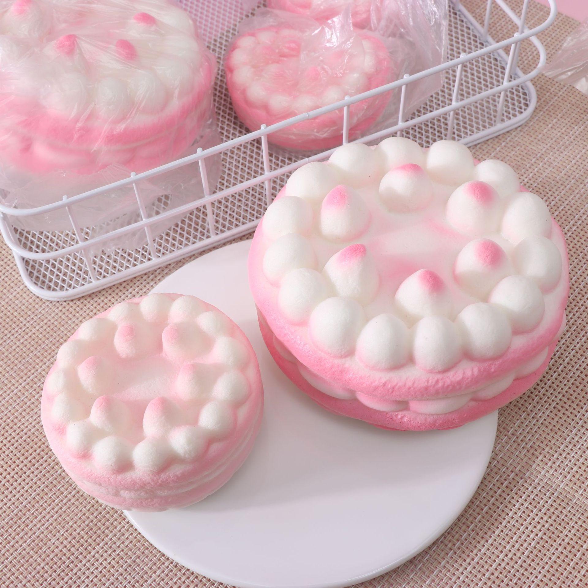 1/2 Counts Stress Relief Toy Raspberry Tower Cake Scented Slow Rebound, Party Gift Decoration, Realistic Fake Cake Stress Ball Squishies