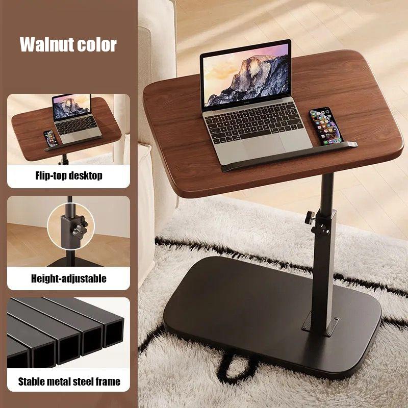 1PC Portable Ergonomic Height Adjustable Folding Wooden Side Table/Laptop Desk Foldable Design - Ideal for Home Office Desk, Coffee Table, Bedside Sofa & Office Reception Area, Black Friday Deal: Home Office Furniture, Christmas Gift for Remote Workers