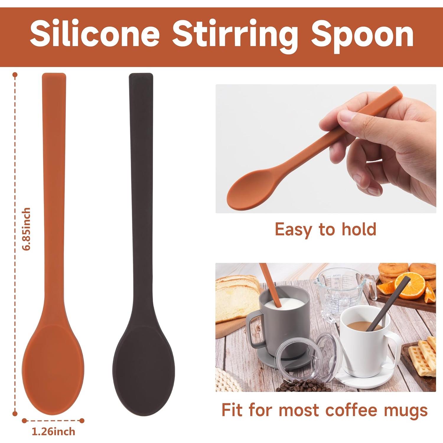2 count  Stirring Spoons for Coffee  | 6.85-Inch Coffee&Espresso Spoons |  Coffee Stirrers | Coffee Accessory | Dishwasher Safe