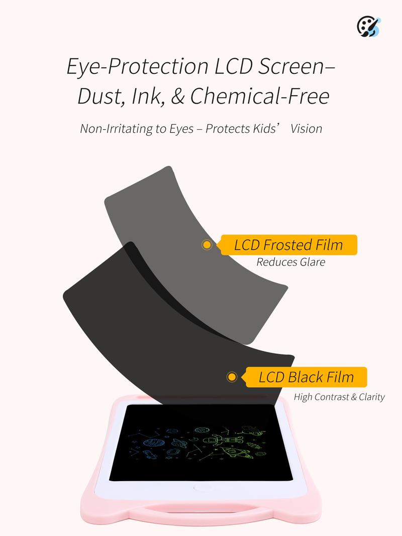 Cartoon Multi-Purpose Erase Board, Math Calculation Practice, LCD Writing Tablet, Kids Travel Game Activity, Reusable Dust-Free Inkless One-Click Erase