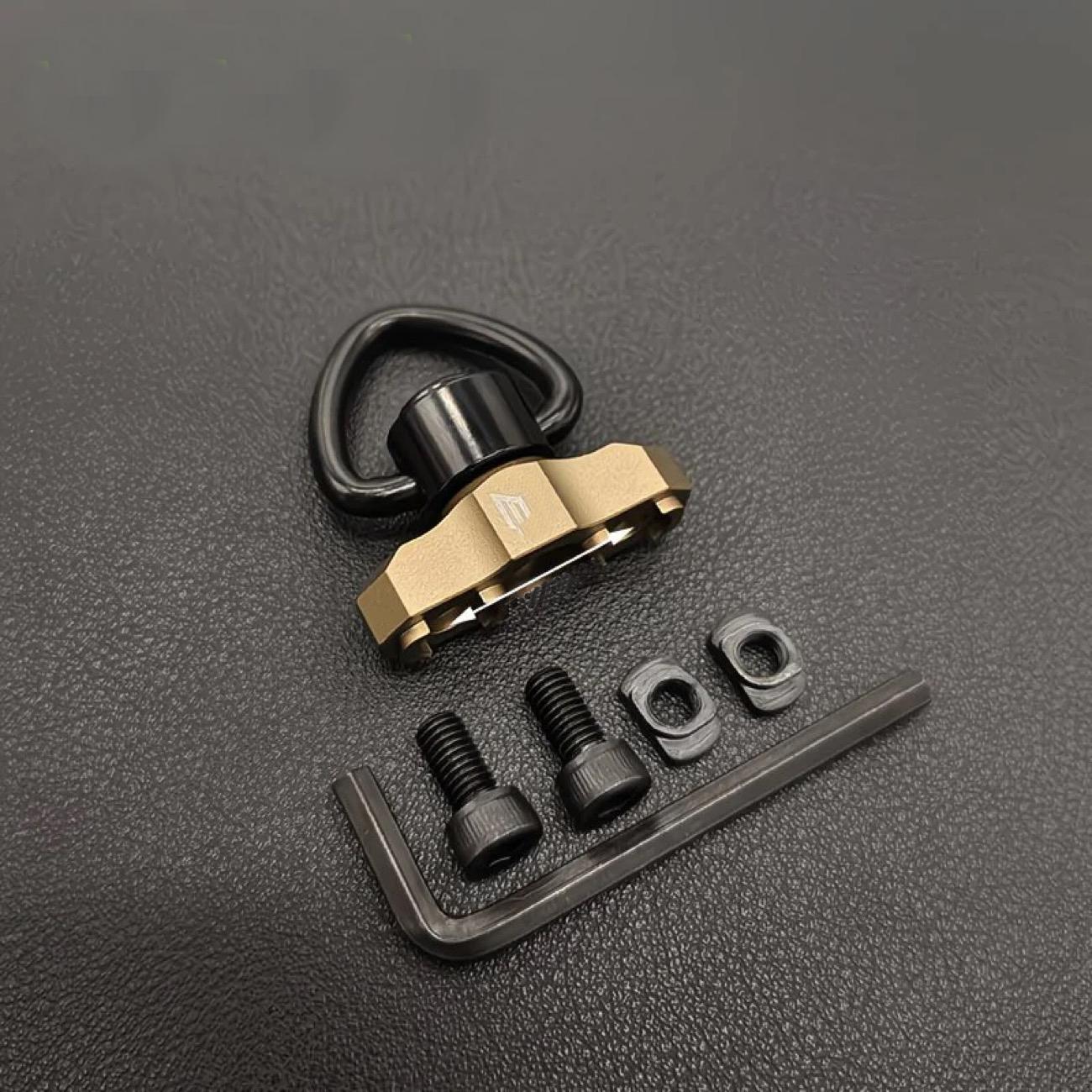 High-Quality Metal Quick Release Sling Buckle, Multi-Purpose Single-Hole 1&2 Point Sling Ring for Outdoor Sports, Cameras, Bags & MOLLE Bags