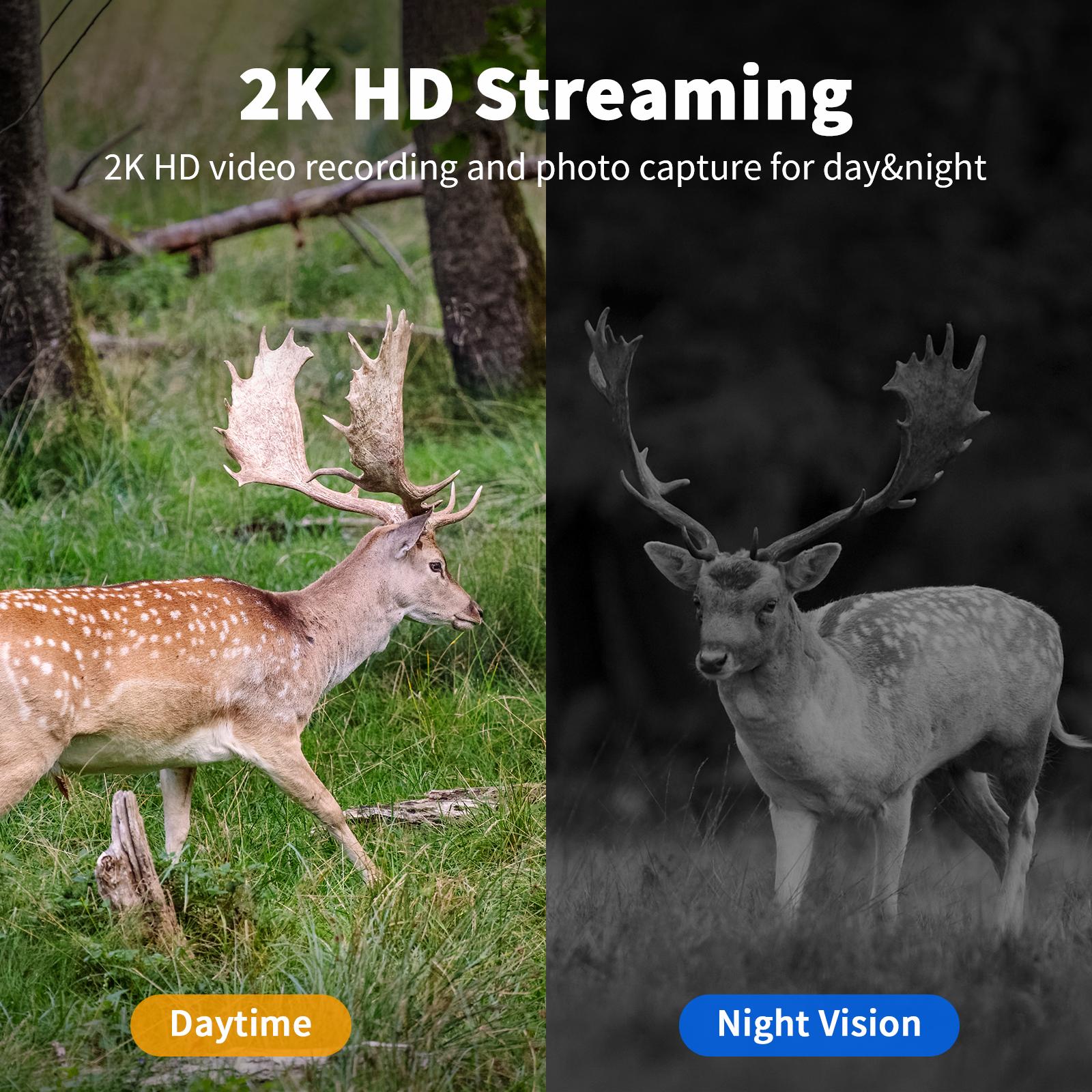 White 4G LTE Cellular Solar Surveillance Security Camera – 2K HD Video 360° View, No WiFi, Remote APP Controlled, Motion Activated, Night Vision, 4G Data Card Included (Data refill is required for Unlimited 4G data usage)