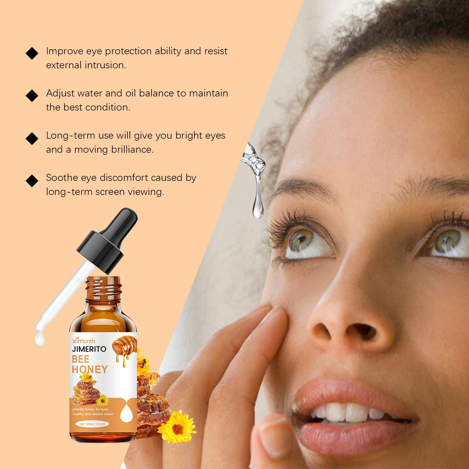 Honey Eye Care Serum,Honey Eye Cleansing Serum,Skincare Comfort Bee Honey Eye Soothing Lotion Honey Essence Fast-Acting Eye Cream, Daily Use Eye Care Product. Honey Eye Care Serum,Honey Eye Cleansing Serum,Skincare Comfort Bee Honey Eye Soothing Lotion Honey Essence Fast-Acting Eye Cream, Daily Use Eye Care Product.