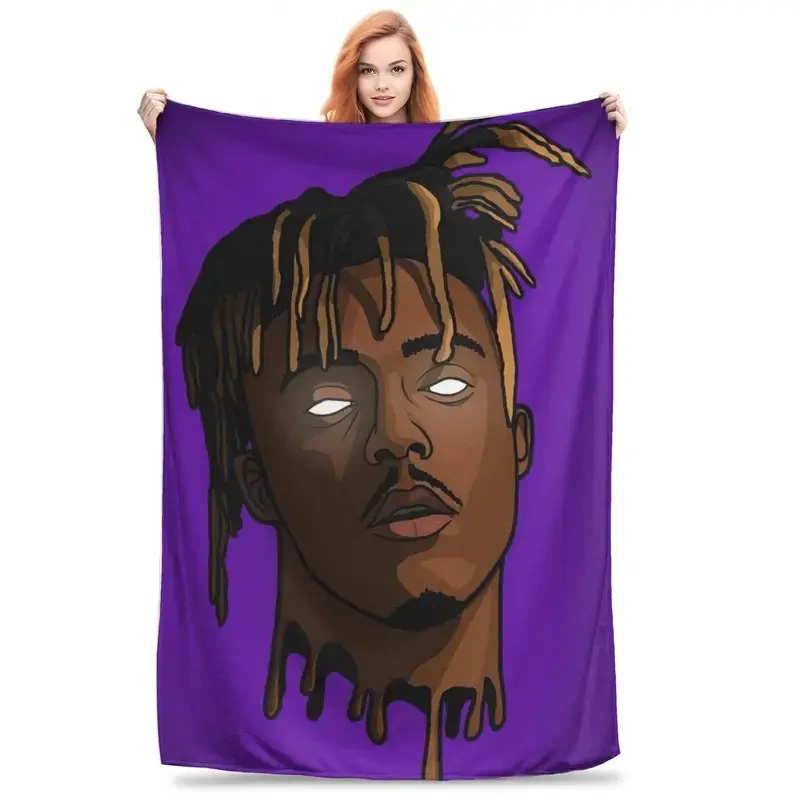 Juice Music Wrld The Party Never Ends Blankets Lightweight Flannel Sofa Throw Blanket for Home Bedroom Outdoor Throws Bedspread, Ideal Present for Family Friends All Holiday Occasions