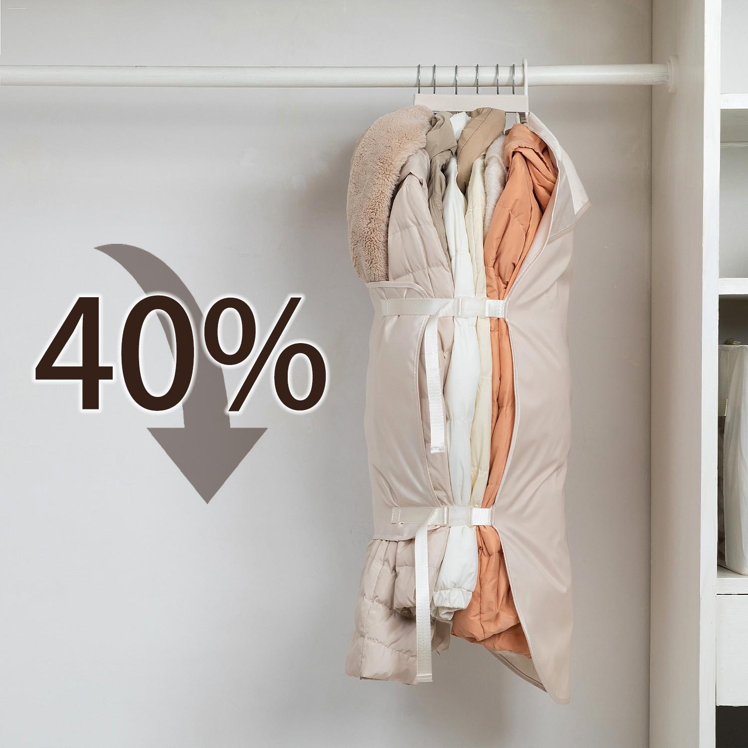 Clothes Compression Storage Board - Foldable Garment Protector with Compartment Covers, Wardrobe Hanging Storage Bag for Down Jackets, Suits, and Wedding Dresses. Hook-and-Loop Compression Hanging Storage Bag, Compression Garment Storage Protective