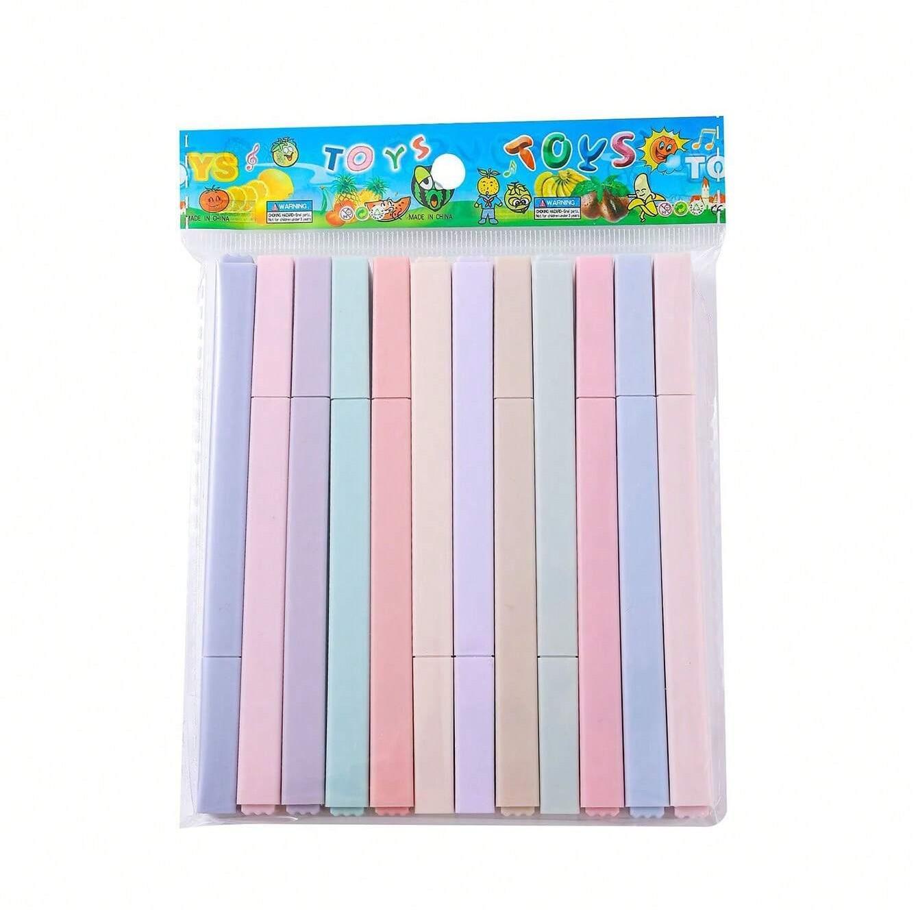 Morandi Aesthetic Square Fluorescent Pens, Soft Tip Angled Markers, Non-Bleed, Quick Dry, Ideal for Journals, Notes, Student Supplies