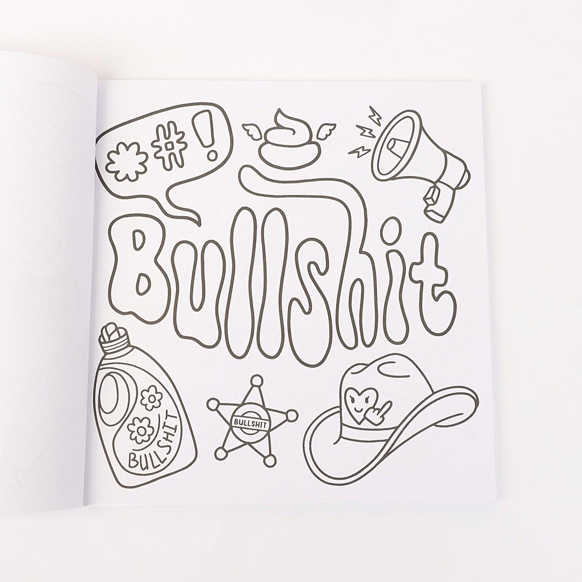 Adult Stress Relief Coloring Book, Swear Word Funny Coloring Book, Bold & Easy Fun Adult Coloring Book, Relaxing Handmade Activity Book, Coloring Gift Book