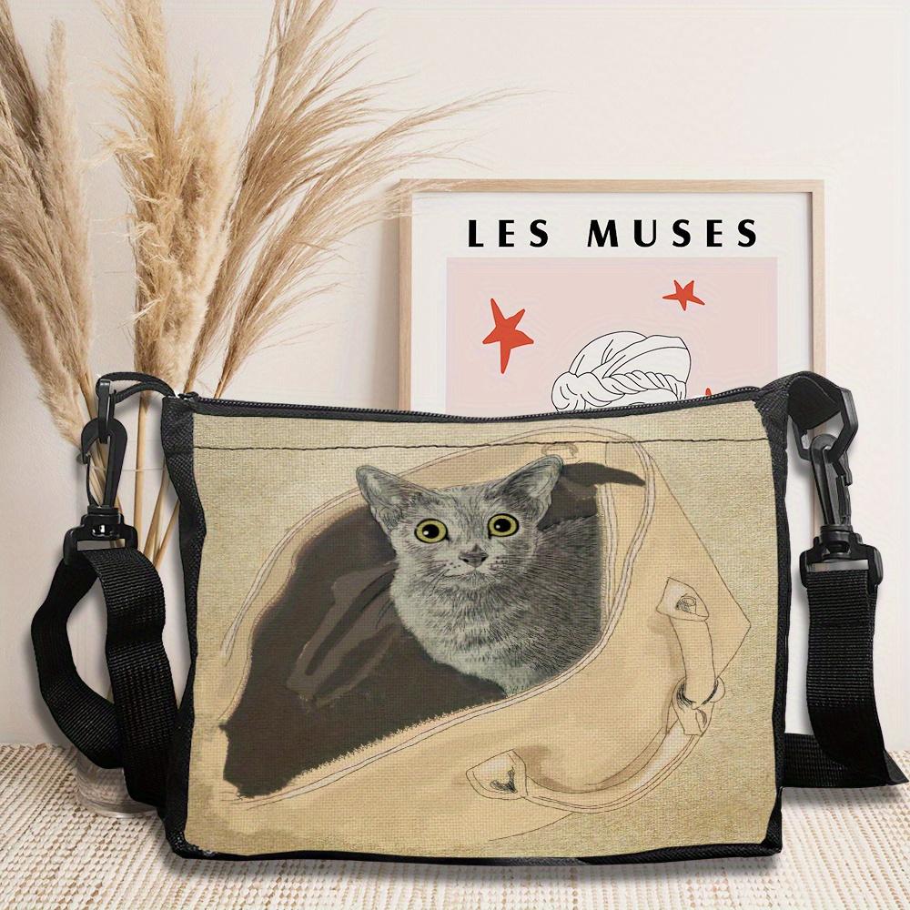Street Graffiti Cat Illustration Series Printed Shoulder Bag 6.17