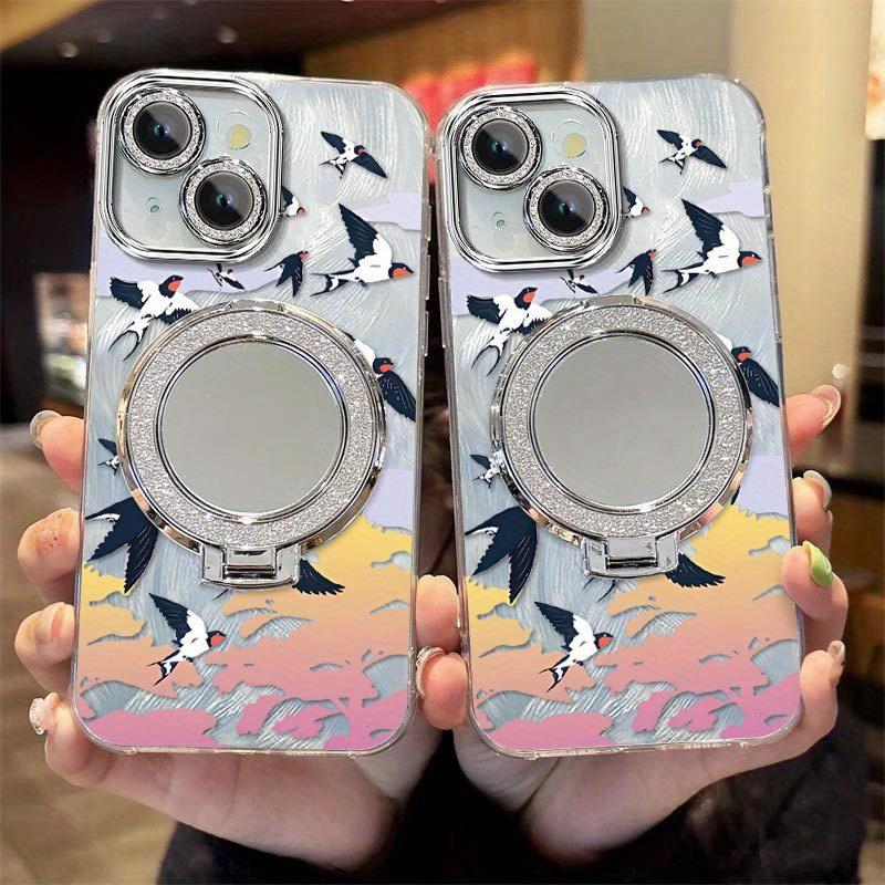1 Piece A beautiful sky With circular bracket Pattern Protection Suitable For iPhone 14 PlusPhone Cases iPhone 14 Plus Comfortable feel Case Featuring Shockproof For Fashion