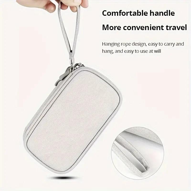 Large Multi-Layer Digital Accessories Storage Bag, Power Hard Drive Protector, Dust-Proof Charging Cable & Earphone Case, Travel Organization Pouch
