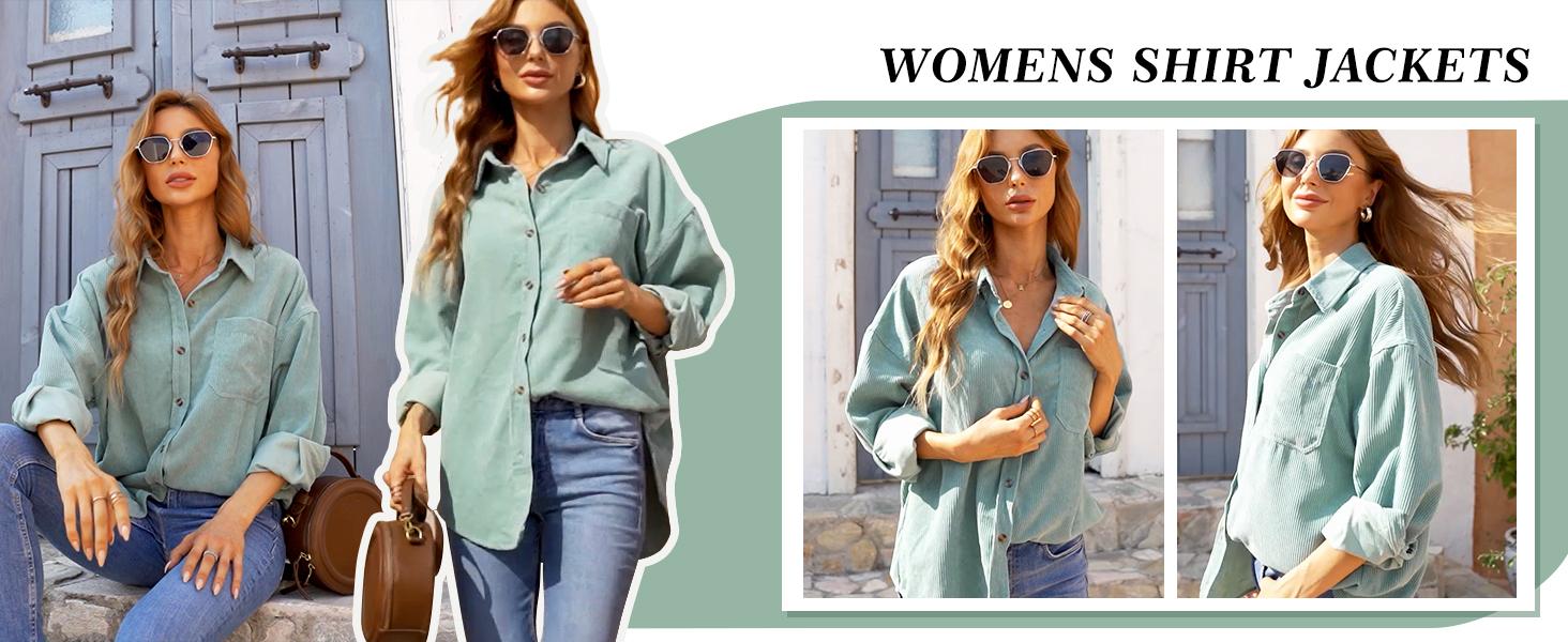 Angerella Womens Casual Plus Size Shacket Jacket Long Sleeve Button Down Shirts Blouses Tops Collared Coats Angerella Womens Casual Plus Size Shacket Jacket Long Sleeve Button Down Shirts Blouses Tops Collared Coats