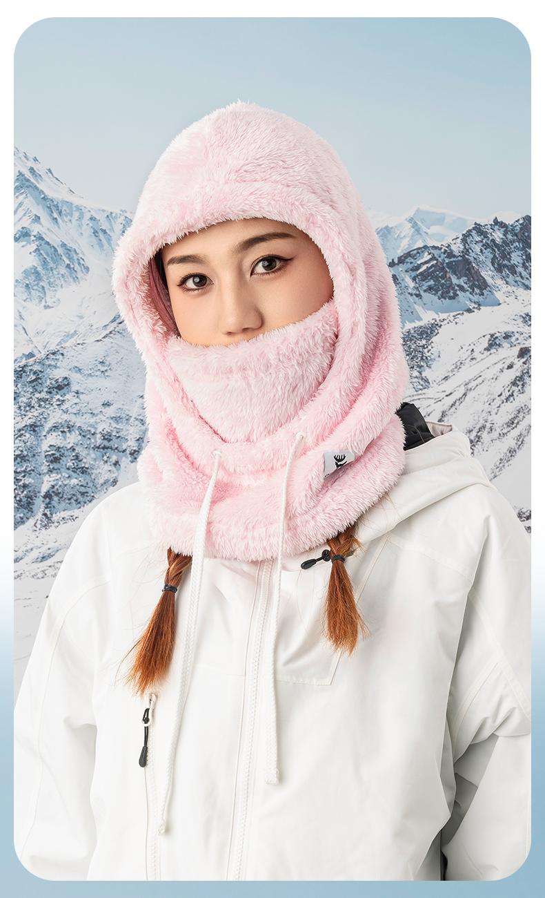Qunature Ski Mask with Adjustable Ventilation and Detachable Liner for Winter Sports Fitted Hat with Soft Fluffy Fabric and Versatile Design