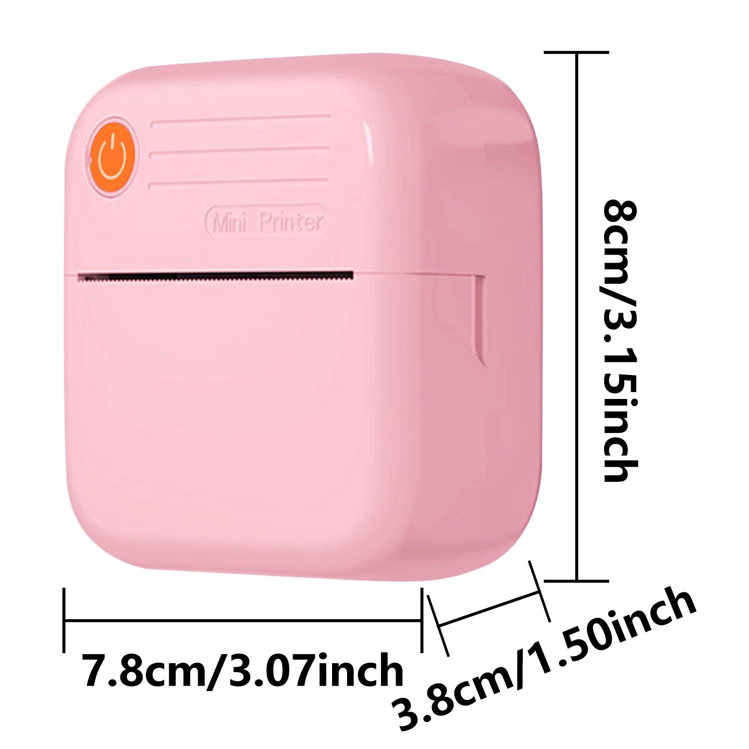 Mini Bluetooth-compatible Compatible Thermal Pocket Printer, Inkless Portable Printer, Ideal for Notes and Gifts, Print Photos, Memos, Lists, Diaries