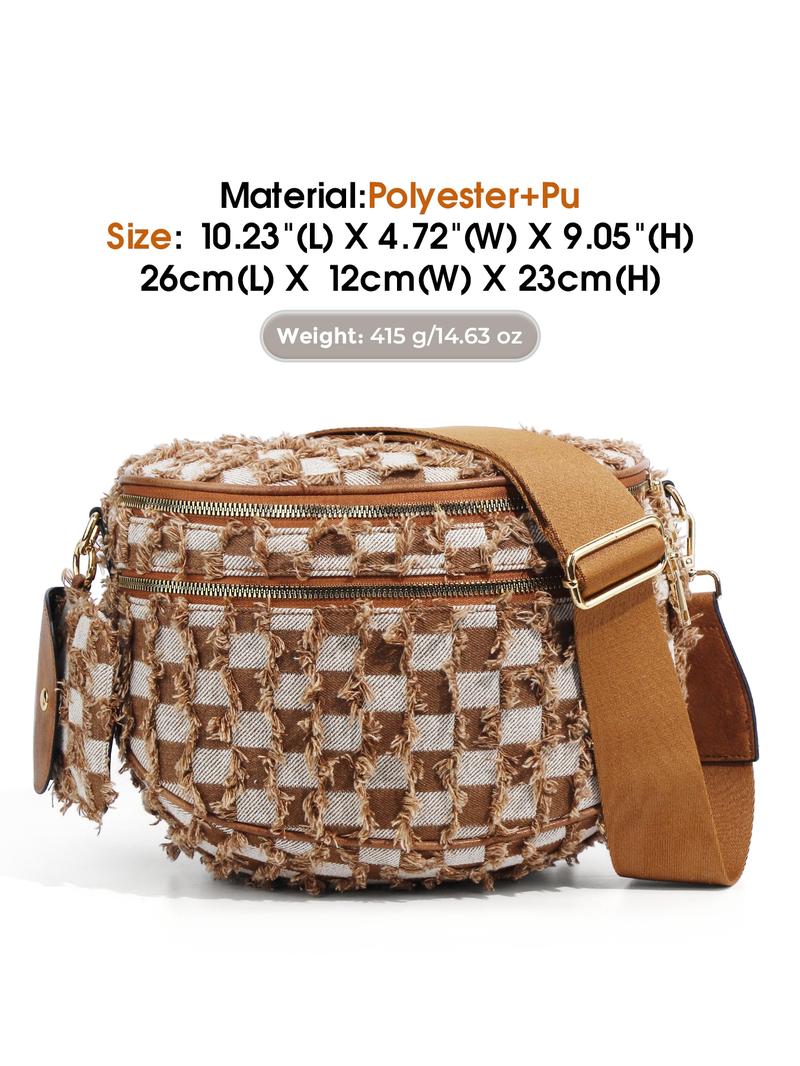 Large Denim Crossbody Bag for Women, Large Capacity Jean Shoulder Bag, Denim Shoulder Satchel, Stylish Purses and Handbags with Adjustable Strap and Coin Purse, Ladies' Saddle Bag, Girls Sling Bag for Commuting, Shopping, Dating