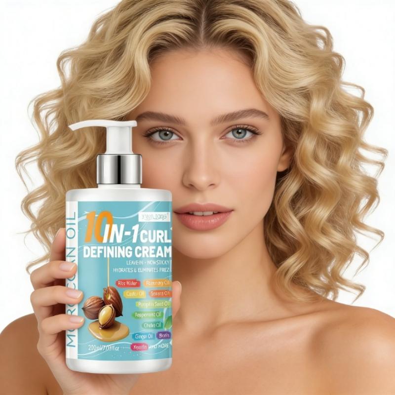200ml 10-in-1 Curl Cream | Combines multi-benefit care with lightweight styling to help moisturize curls, reduce dryness and frizz, enhance curl definition and bounce, and leave hair softer and easier to manage for daily care and styling.