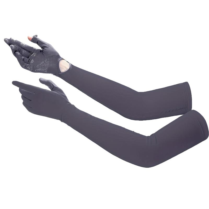 2 Pairs Long Arm Gloves for Men & Women, Touch Screen Compatible, Sunshade Driving Gloves, Motorcycle Riding Gloves, Motorbike Gloves, Breathable & Lightweight, Anti-Slip Grip, Ideal for Outdoor Sports, Cycling, Hiking, Fishing and Daily