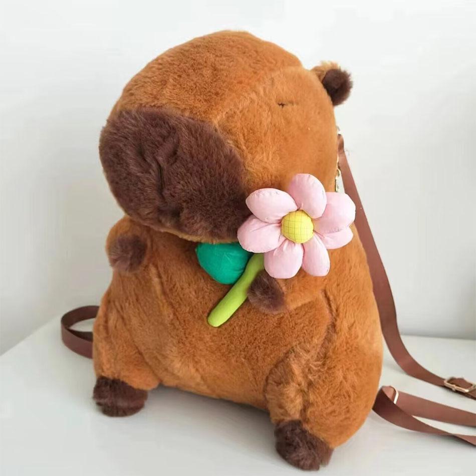 Cute Soft Plush Capybara Backpack Girl Fashionable Crossbody Bag for Women Kawaii Shoulder Bag for Children Gifts for Girlfriend