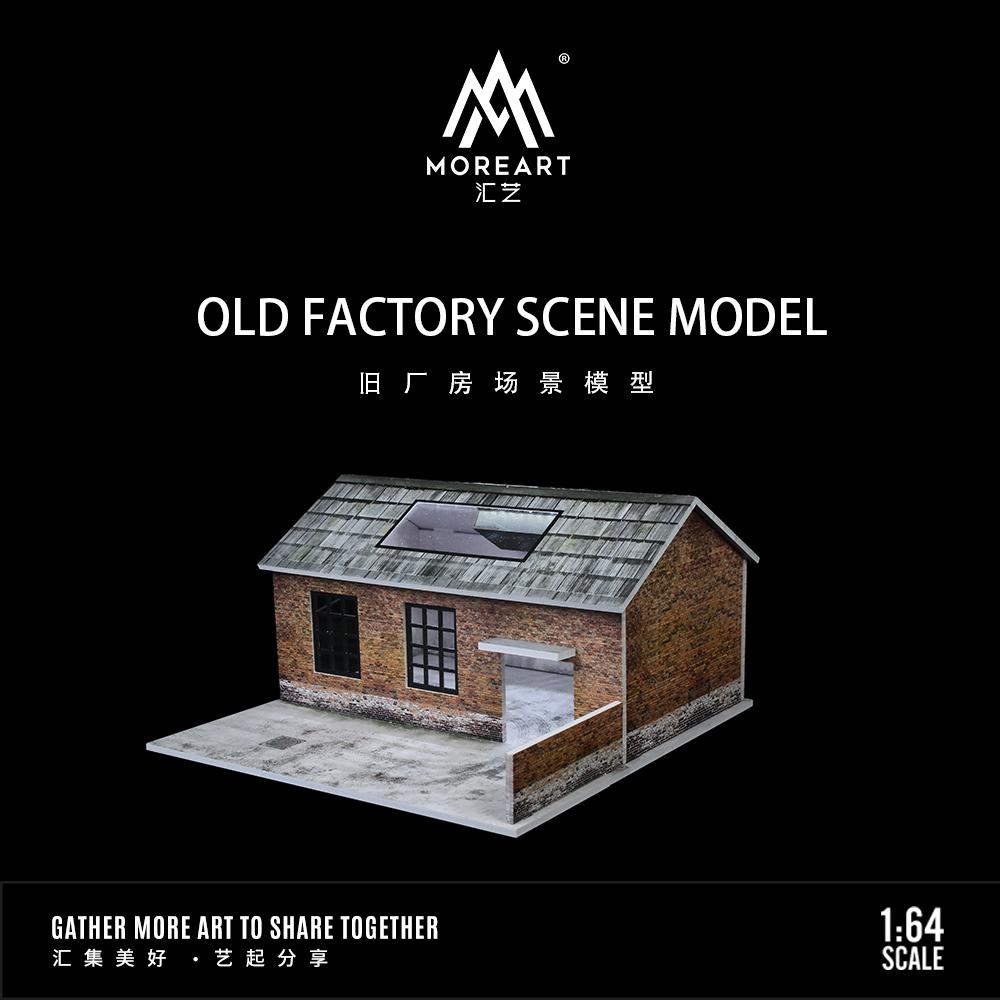 Diorama 1/64 Scale Car Garage Model LED Lighting City Street View Factory Building Car Parking Lot Scene Display Model Collection Gift Toy