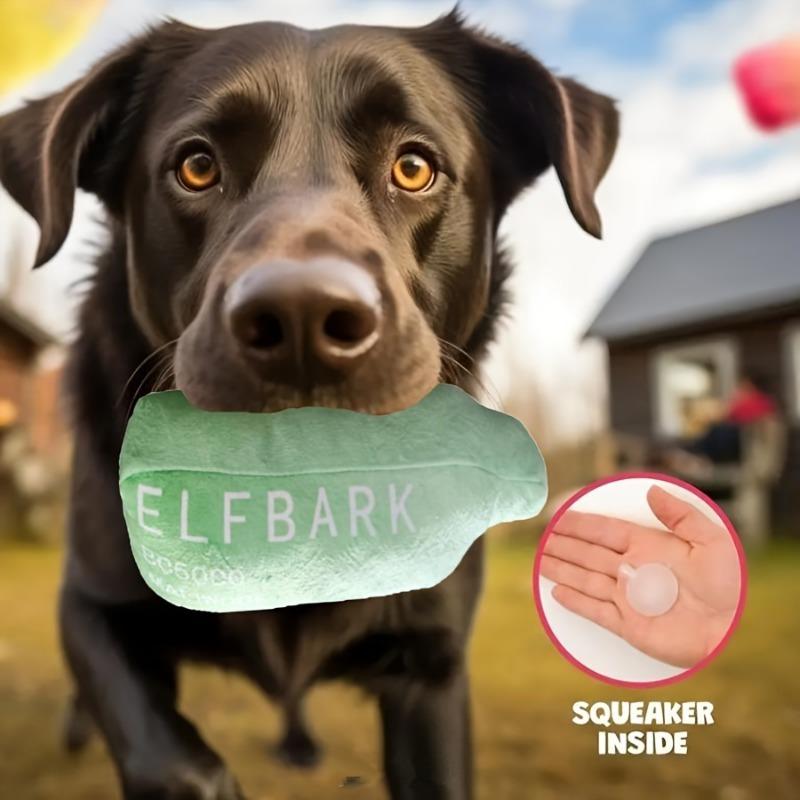 Elfbark Plush Dog Toy with Squeaker, Durable Bite-Resistant Chew Toys for Small Medium Large Dogs, Cute Squeaky Sound Pet Toys
