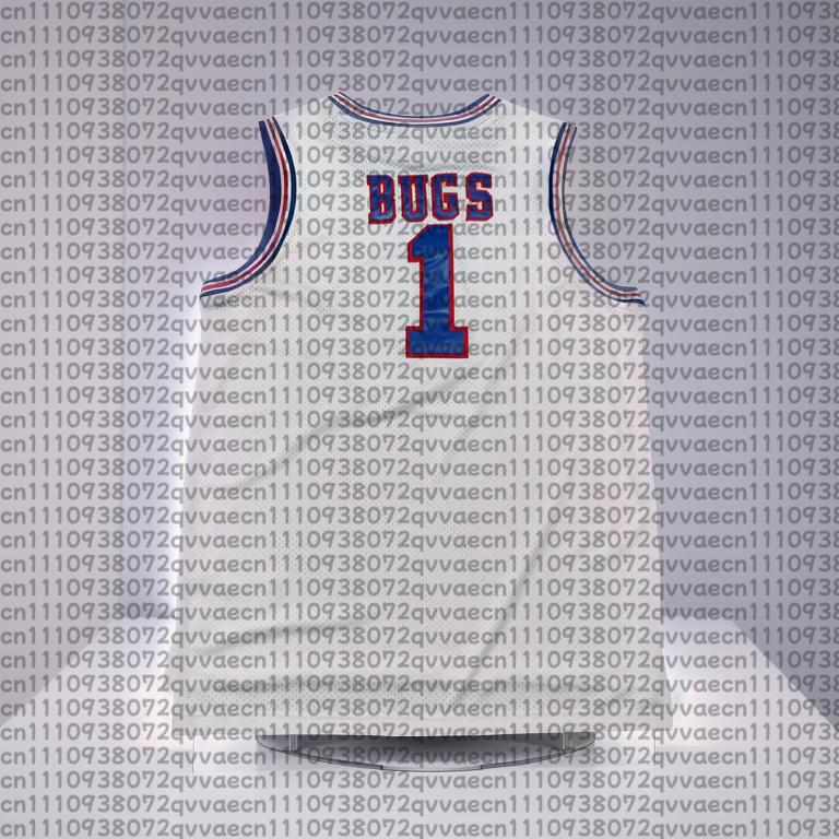 Movie Space Jam Lola Bugs  Mens Sleeveless Tops Tune Squad Breathable Tweety Taz D Duck Sewing Shirt White