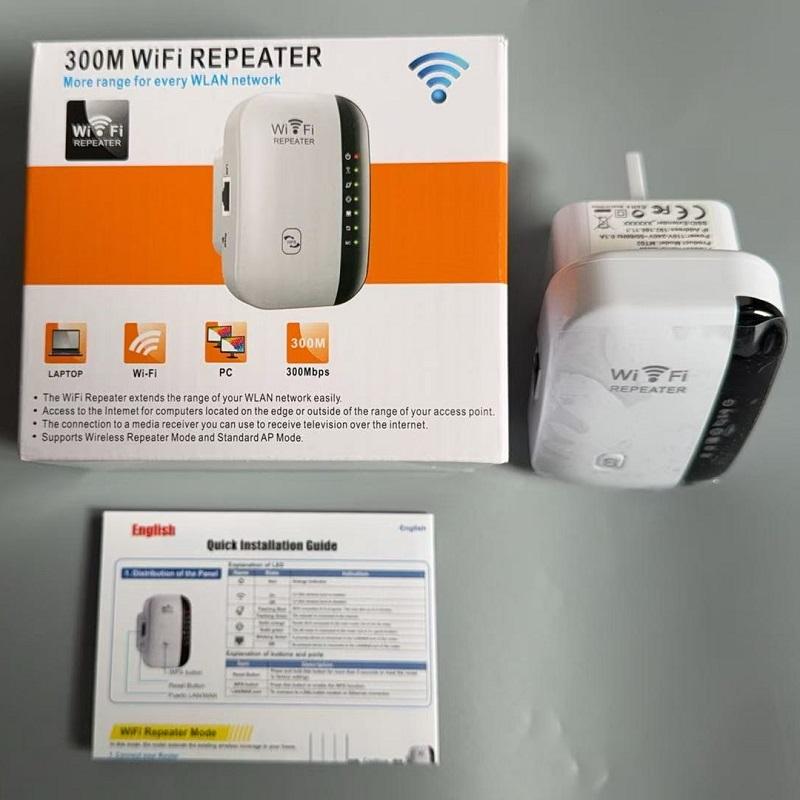 300mbps Wireless Range Extender, Easy Setup Home Office Wi-Fi Booster with 7 LED Lights, Enhance Your Network Signal for Home Office Enhancement
