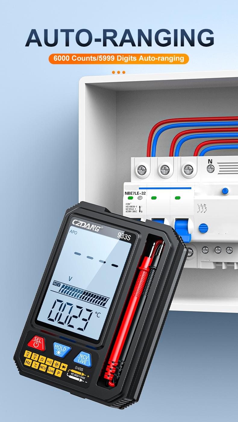 Mini Digital Multimeter with Voice Function, Measures Dc/ac Voltage Resistance Capacitance Diode Continuity, Multi-Function Tester