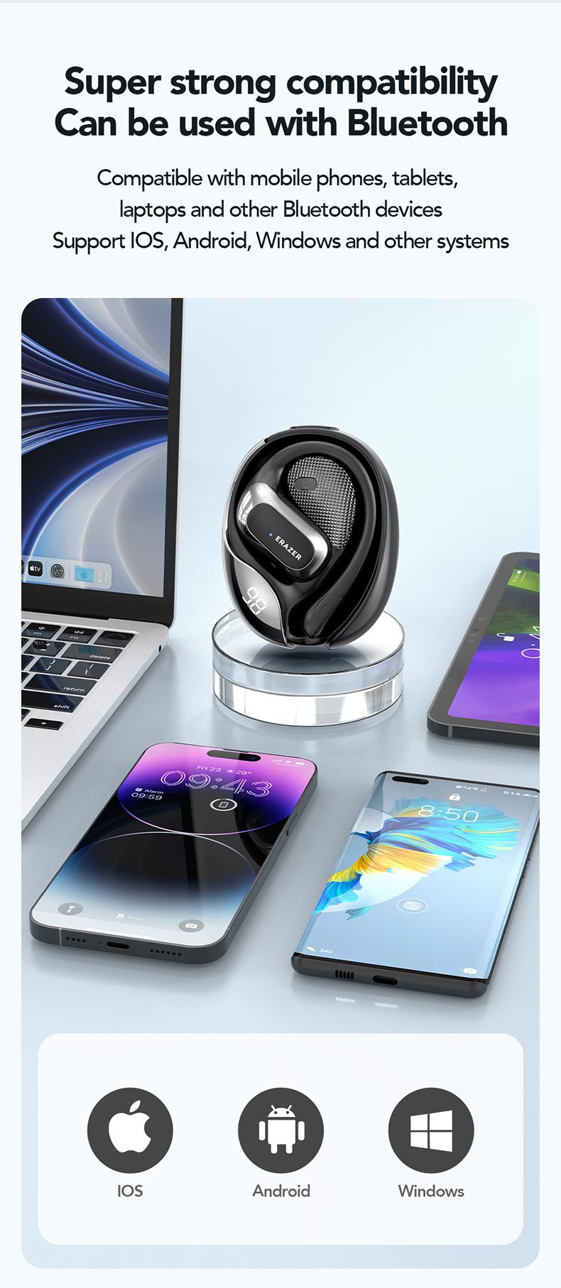 ERAZER X5 Translation Earbuds, Supports Real-Time Translation in 134 Languages With APP, Bluetooth 6.0 Earphones, Suitable for Office, Sports, Study and Audio Calls ,Built-in Microphone Earphones