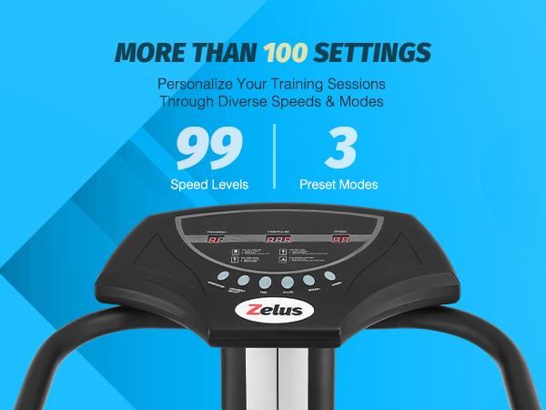 【Jumpstart Sale】ZELUS Whole Body Vibration Plate, 500W Vibration Plate Exercise Machine with 99 Levels 3 Preset Modes & 2 Resistance Bands, Training Fitness Vibration Platform Machine for Home Gym with 330lb Capacity