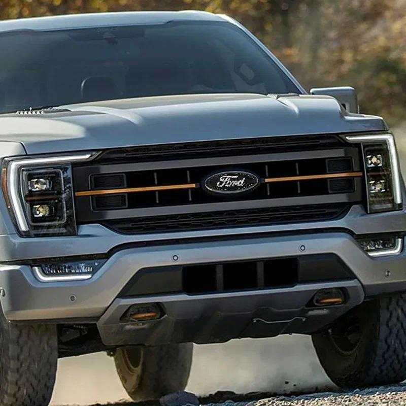 22.3cm 14.5cm Car Styling Logo Front Grille Emblem Rear Trunk Badge Accessories For Ford Mondeo MK2 MK4 F150 F250 F250 GT GT500 Decal For Cars