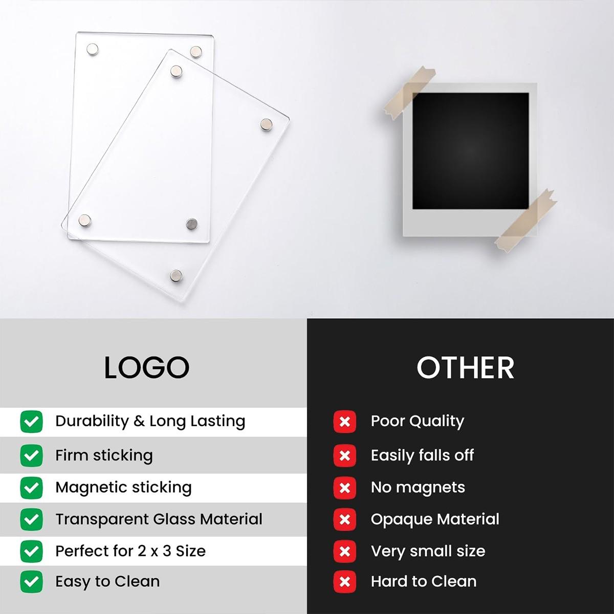 High Transparency Rectangular Acrylic Photo Frame, Family Portrait Frame, Home Decor, Non-Toxic, Ca Prop 65 Compliant