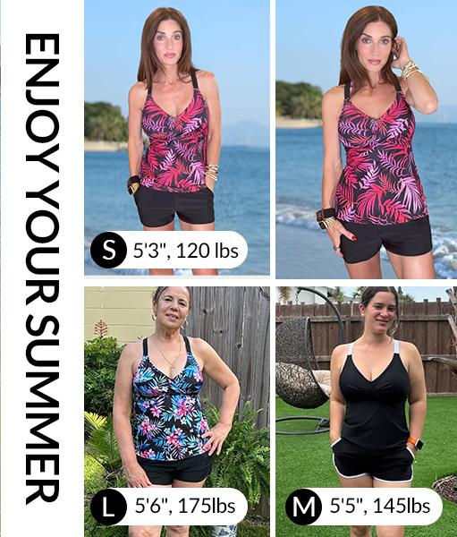 Aqua Eve Womens Tankini with Shorts - Two Piece Tummy Control Swimsuit Athletic Bathing Suit with Pockets 2026 Swimwear Aqua Eve Womens Tankini with Shorts - Two Piece Tummy Control Swimsuit Athletic Bathing Suit with Pockets 2026 Swimwear