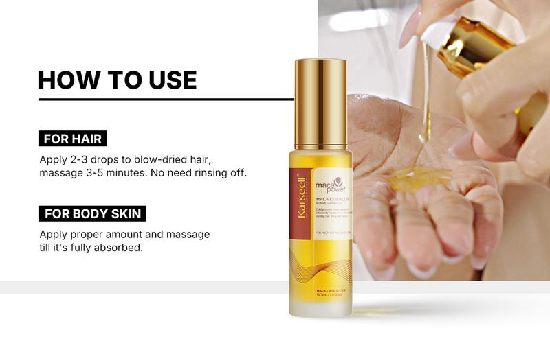 Karseell Moroccan Argan Oil for Hair Healing Cold Pressed Weightless Argan Oil Hair Serum for Dry Damaged Hair 50ml Haircare Repair Scent