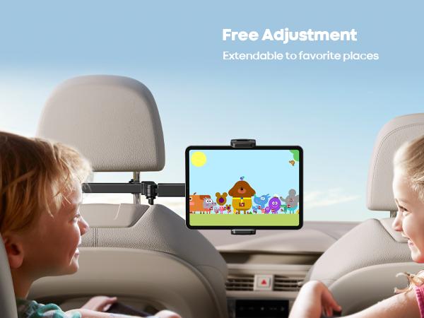 Lamicall Car Headrest Tablet Holder – 3-in-1 Adjustable Extension Arm Mount for Back Seat, Fits 4.7-11" Tablets like iPad, Galaxy, Fire HD, Road Trip Essential for Kids – Black  #TikTokShopBlackFriday #TikTokShopCyberMonday