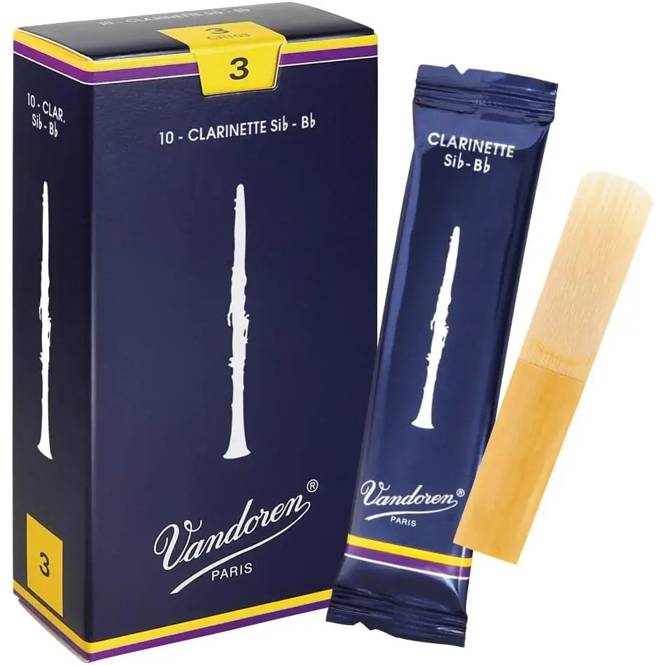 Bb Clarinet Reeds, Traditional, Strength 3, Box of 10