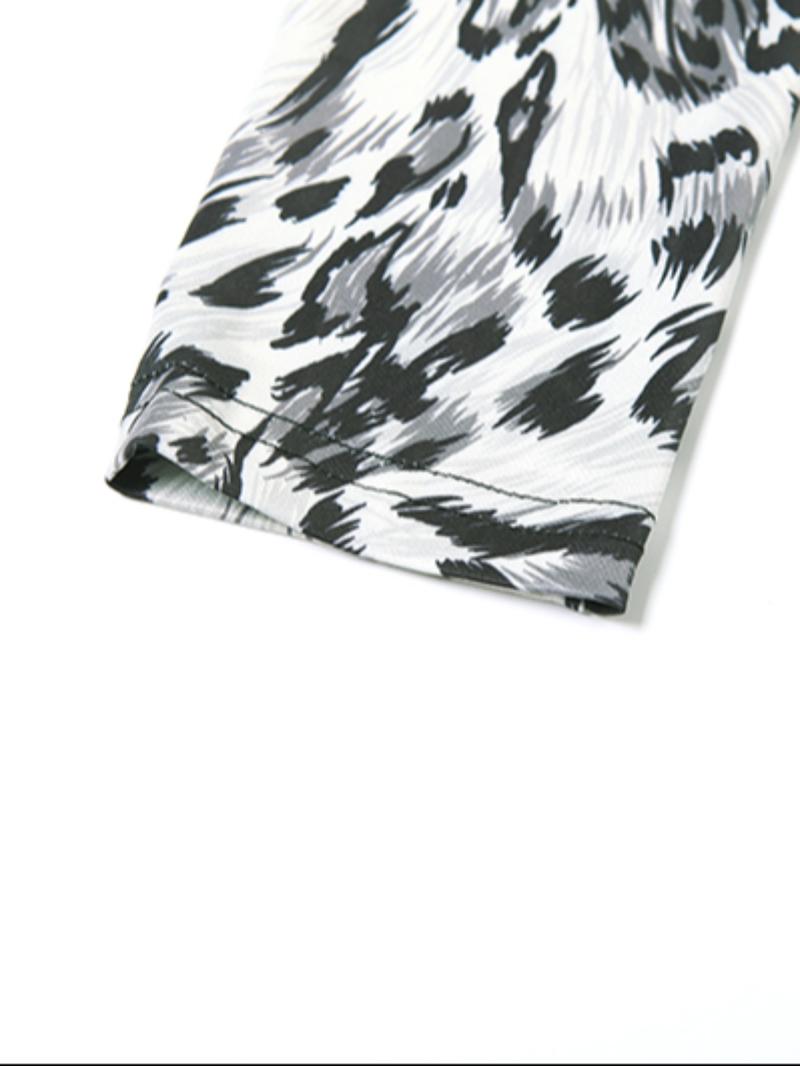 Women's Fashion Leopard Print Long Sleeve High Waist Slim Fit Jumpsuit, Sexy Sporty Style, Fall & Winter Wear, Perfect for Casual