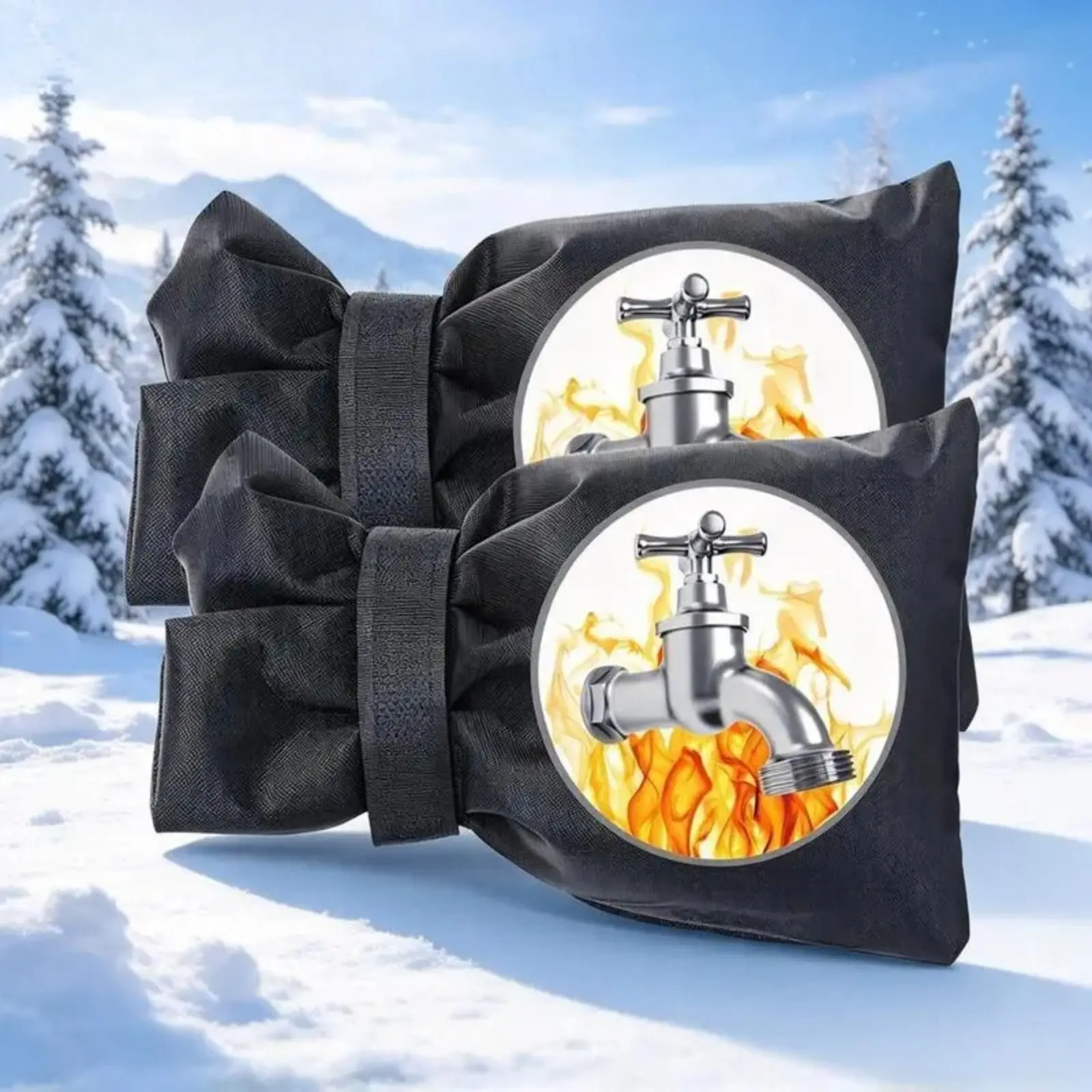 4/6/8Pcs Outdoor Faucet Freeze Protection Covers, Thick Reusable Insulated Hose Bib Socks, Winter Tap Protector Jacket to Prevent Ice Damage