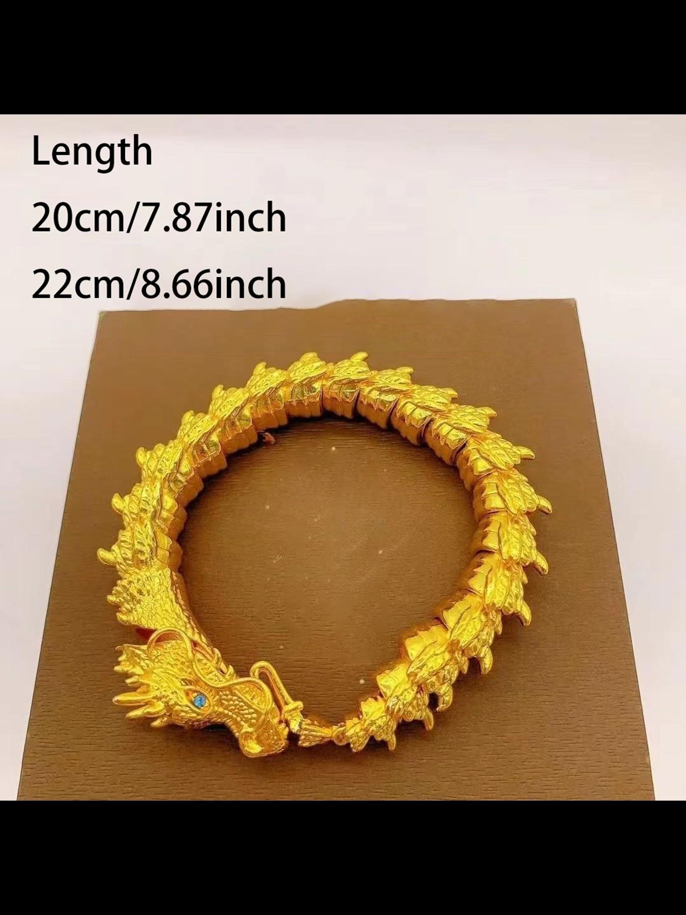 New Dragon Bone Chain Bracelet for Men, Bold Dragon Head Design, Casual Ethnic Style, High-Quality Hand Chain