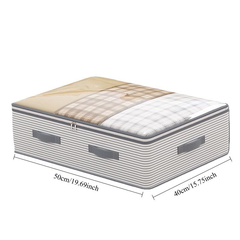 1 large storage and organization bag - Multi compartment, multi-layer striped design, durable polyester material, portable clothing organization bag, suitable for women's fashion matching, mixed color design, bedroom storage, Folding Storage Bin