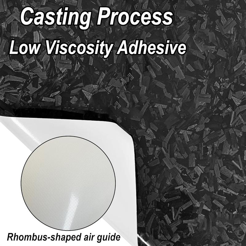 7D Forged Carbon Fiber Vinyl Wrap Roll 1ft x 5ft, 8yr Glossy Car Wrap Film Featuring Bubble Free Air Release Technology, for Car Moto ATV UTV DIY Interior Exterior