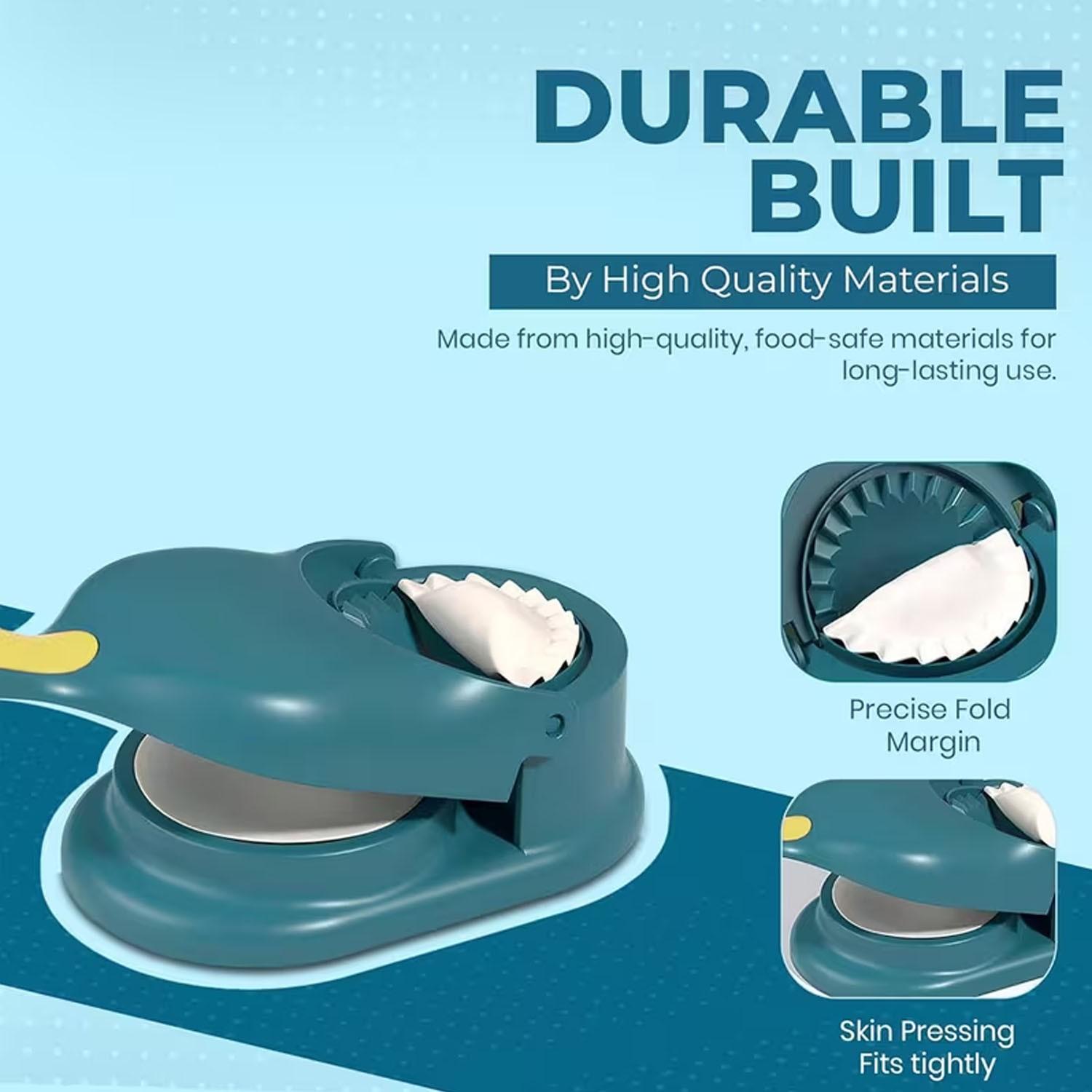 Two-In-One Dumpling Maker Kit, Kitchen Gadgets, Fully Automatic Manual Wrapper Pressing Machine, Ideal for Egg & Steamed Dumplings, Includes Molds