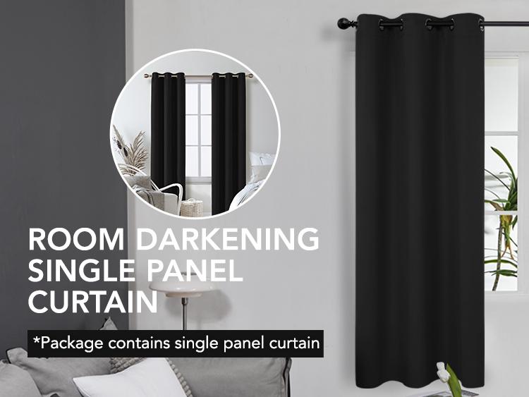 Deconovo Black Blackout Curtains (2 Panels, Grommet/Back Tab/Rod Pocket) – Thermal Insulated, Soundproof Drapes for Living Room & Bedroom