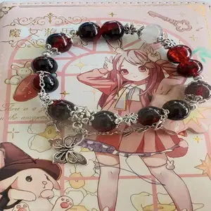 Anime Tian Guan Ci Fu Heaven Official’s Blessing Hua Cheng Xie Lian Cosplay Bracelet  Butterfly Pendant Beaded Bracelets Jewelry