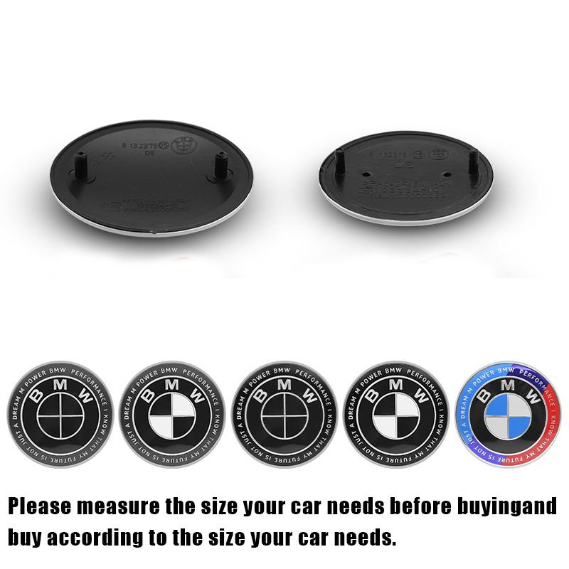 1/2Pcs 82MM 74MM Car Front Hood Emblem Rear Trunk Badge Logo For BMW E46 E36 E38 E39 E90 F30 F10 F20 G20 E87 E60 E53 E63 F01 F02 E83 X3 X5 X6 M M3 M4 Auto Accessories