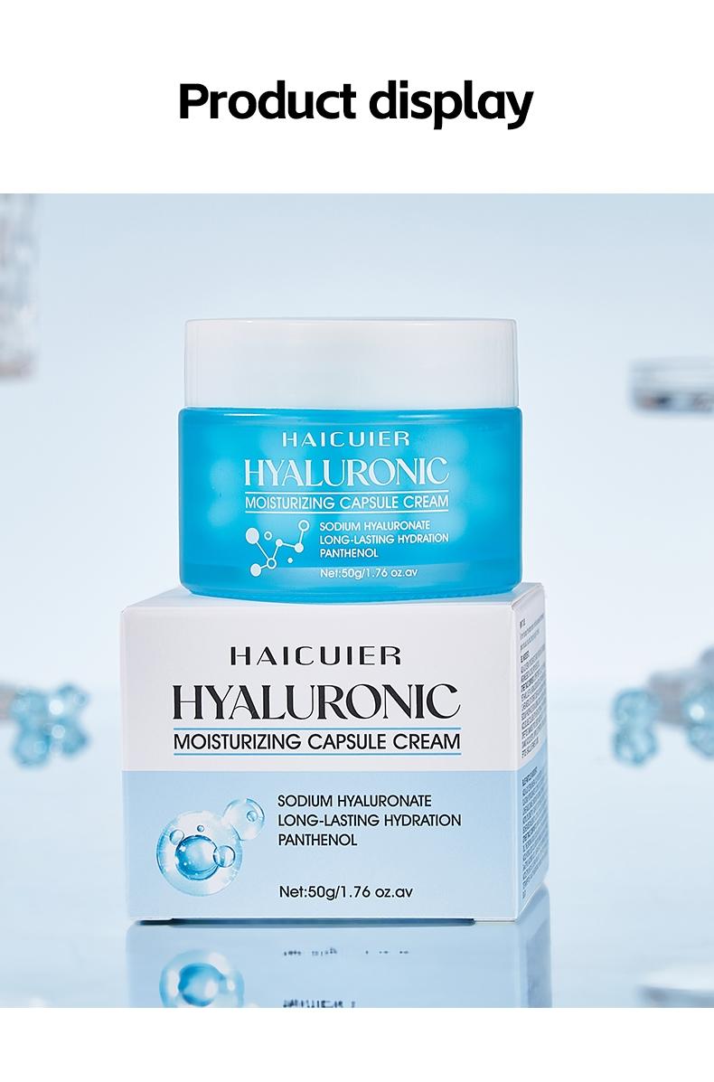 Hyaluronic Acid Moisturizing Blue Capsule Face Cream, Deep Hydration, Brightening, Smooths Dry Skin, Ideal Gift for Mother's Day