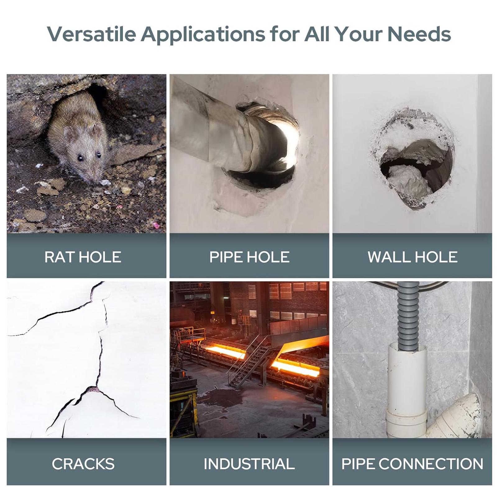 Repair Wall Holes for Wall Hole,10 Counts Waterproof Sealant Mastic,Drain Connection,Quick Mending Mud,Air Conditioning Hole Waterproof Seal Putty.